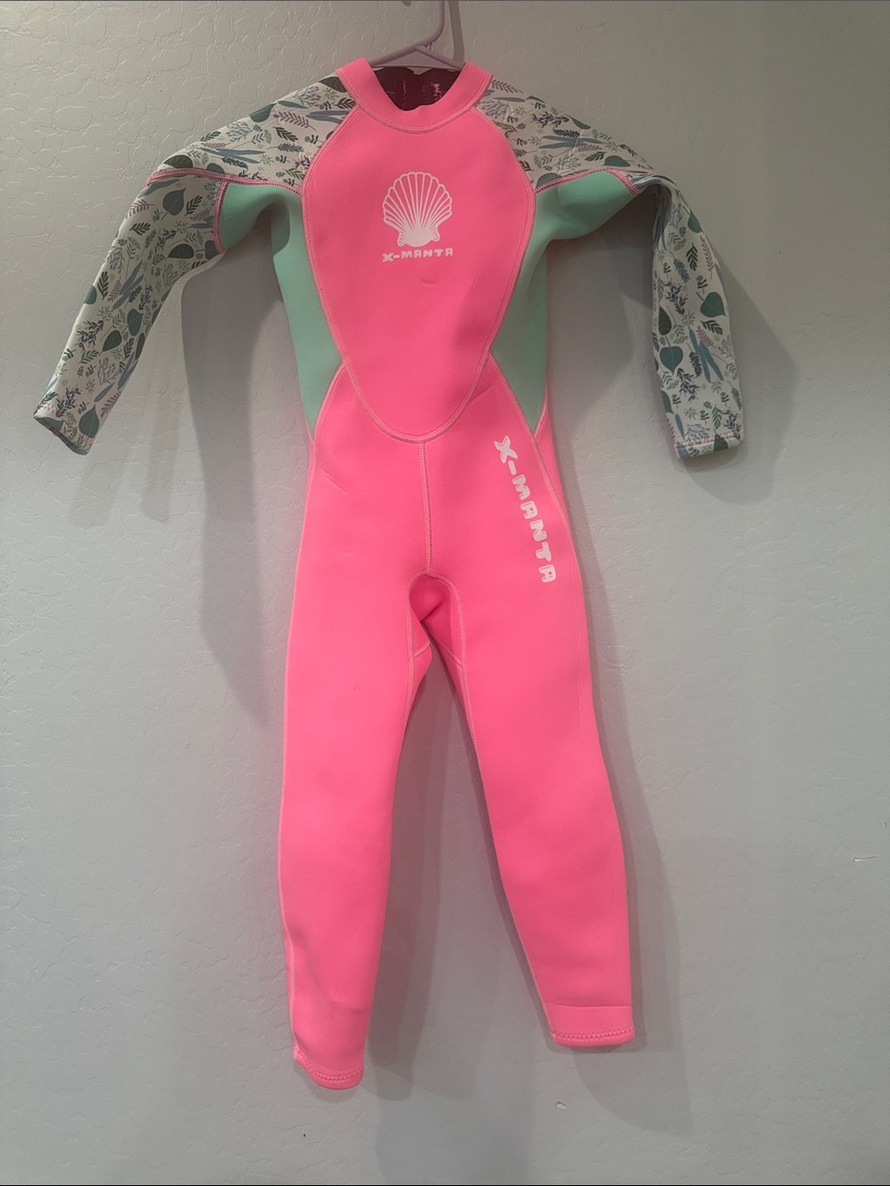 Xcel Girls Pink Aqua Full Length Wetsuit Size Large